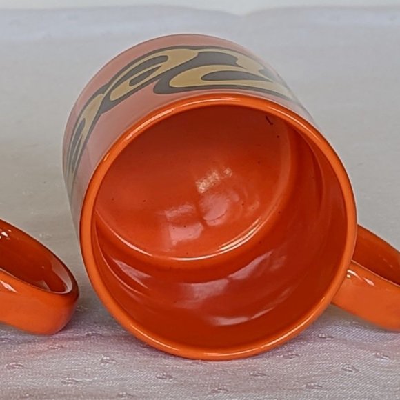 Reese's Peanut Butter Orange Mugs Set of 2 Galerie 12 oz Coffee Tea - Picture 4 of 8